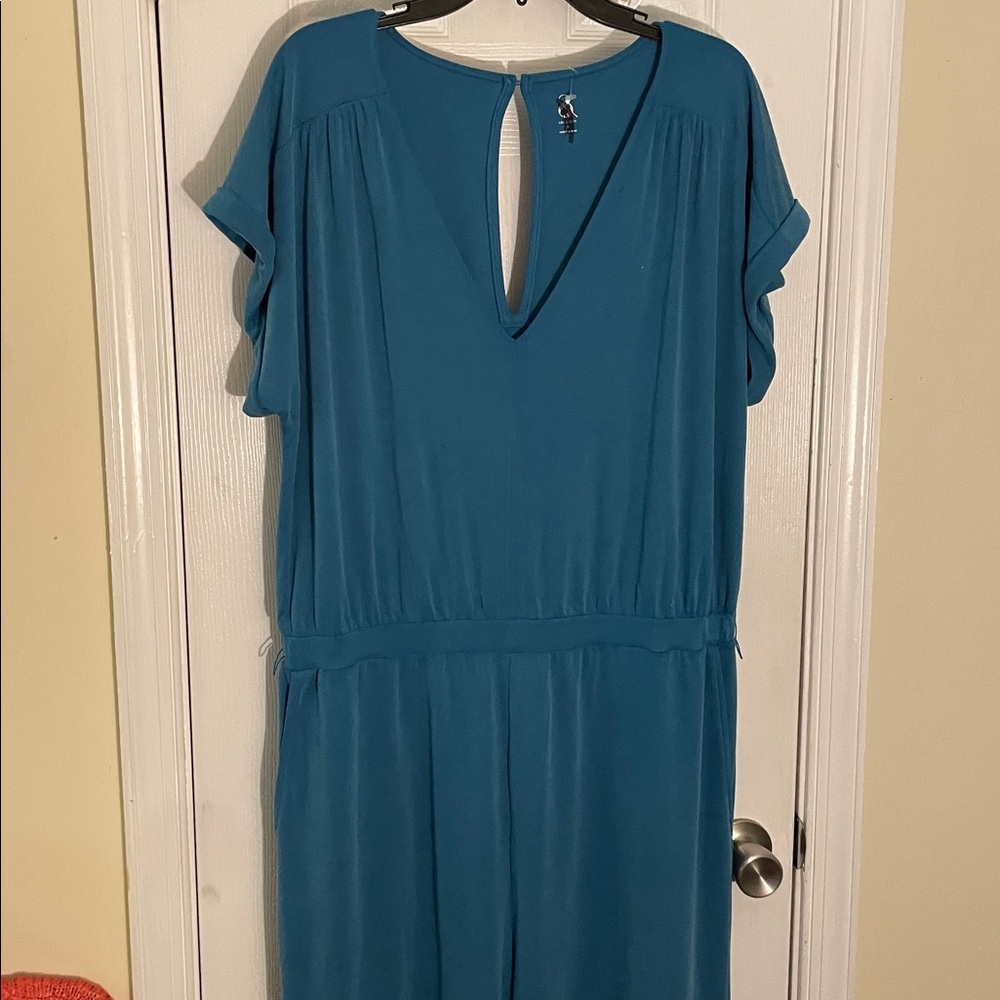Teal Long Stretch Jumpsuit XL